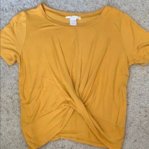 Mustard crop top